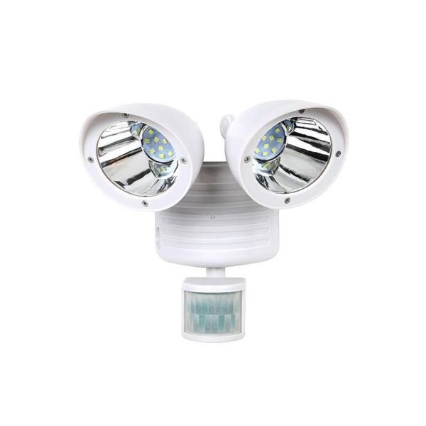 Lampes murales extérieures 22 LED double détecteur de sécurité spot solaire capteur de mouvement projecteur blanc 2897