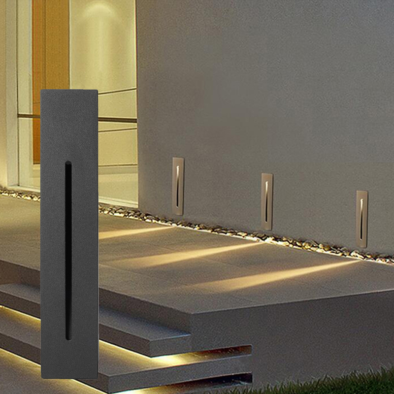 Lâmpadas de parede ao ar livre 3W LED de escada LED, luzes de canto externo de canto externo, lâmpadas de decoração da escada de escada usalight