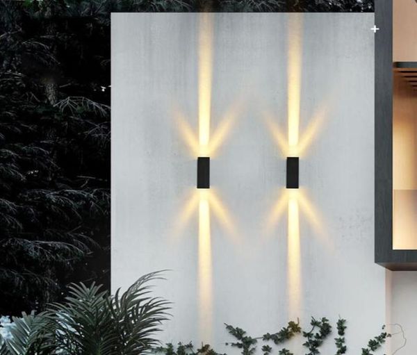 Lámparas de pared al aire libre 6W arriba abajo haz estrecho LED impermeable porche luz proyector jardín pasillo Villa puerta delantera 8409593