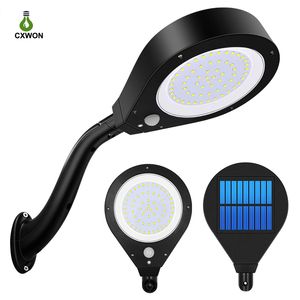 Lámparas de pared para exteriores 800LM 61LEDs PIR Sensor de movimiento l￡mpara solar led exterior para Garden Street Deck Valla Patio Camino