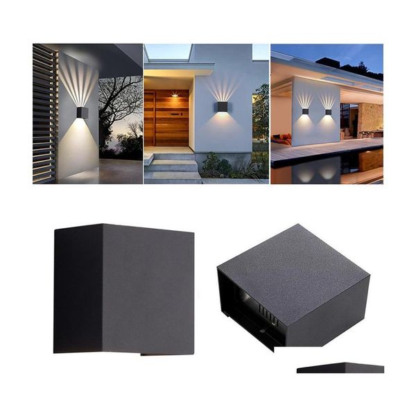 Lámparas de pared para exteriores Lámparas de pared para interiores y exteriores Apliques de decoración Balcón a prueba de agua Accesorios de iluminación LED Modern Up Down Lights Adjus Ot5Dt