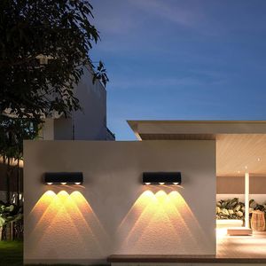 Lámparas de pared para exteriores, lámpara LED IP65, iluminación de jardín impermeable, aluminio, sin parpadeo, interior, dormitorio, sala de estar, escaleras, luz concisa