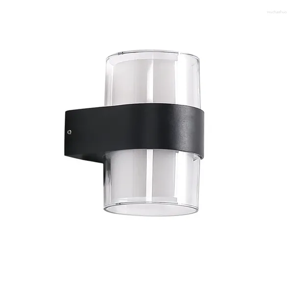 Lámparas de pared para exteriores LED 6w 12W lámpara cuadrada 120mm 160mm negro IP65 calidad jardín porche iluminación Terraza Arandela luz externa