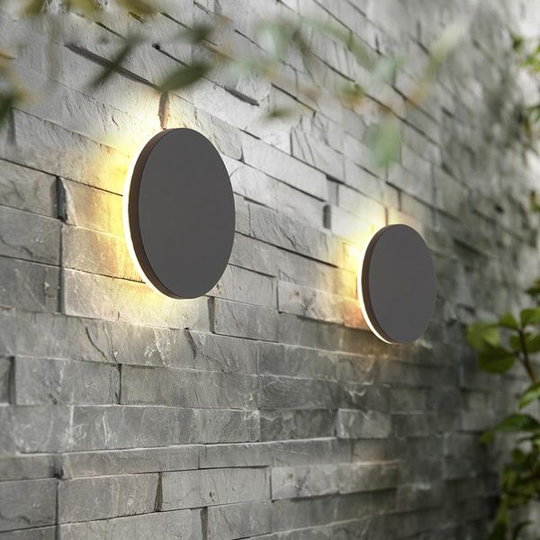 Lámparas de pared para exteriores, lámpara LED impermeable IP65, luz decorativa para jardín, iluminación para porche, pasillo, accesorio de baño, AC90-260V