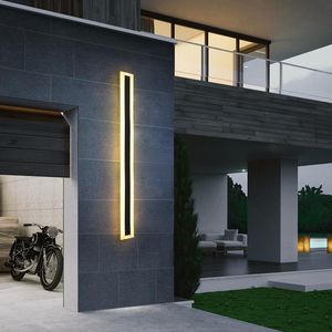 Buiten wandlampen LED Landschap Lamp Moderne veranda Exterieur Lange Light Garden Villa IP65 Waterdicht 110V 220V SCONCES