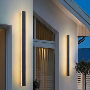 Outdoor Wall Lamps LED Light Long Modern Waterproof IP65 Porch Garden Lamp Indoor Bedroom Bedside Decoration Lighting