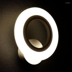 Buiten wandlampen LED MODERNE ACRYLISCHE CREATIEVE SCONCE CIRCLE LICHTS BEDBADE LICHTINGSE COMMON BALKON Trappen Lampara