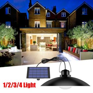 Buiten wandlampen LED Solar Chandelier 2/3/4PCS Intelligent Light Control Lamp IP65 Sensor Lights Home Courtyard Gardens Decorate Lighting