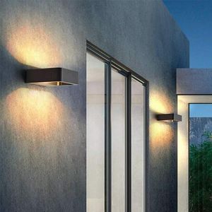 Lampes murales extérieures éclairage IP65 étanche en aluminium lampe jardin Villa porche appliques éclairages couleur noire 96-260v Luminaireextérieur