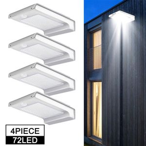 Outdoor wandlampen zonne-energie lichten tuin 16/72 LED-bewegingssensor voor patio buiten lamp veranda