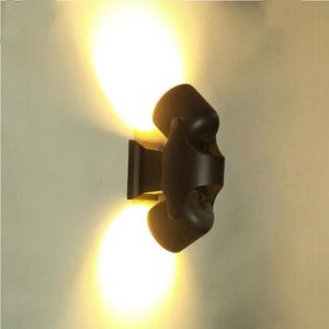 Buitenwandlampen waterdichte binnenshuis 360 graden verstelbare LED -lamp 7W 2x7W rotatie downlight gratis gieren