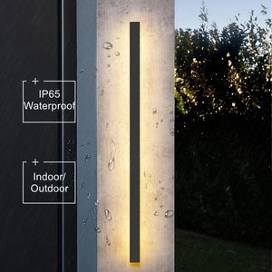 Outdoor Wall Lamps Waterproof Lamp LED Long Strip Ip65 Aluminum Light Garden Villa Porch Sconce 220V Luminaire