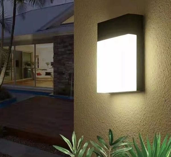 Pared al aire libre LED Impermeable Exterior Terraza Sensor Motion Patio Patio Balcón Puerta Ligera Puerta Frente Aisle Salle Jardín