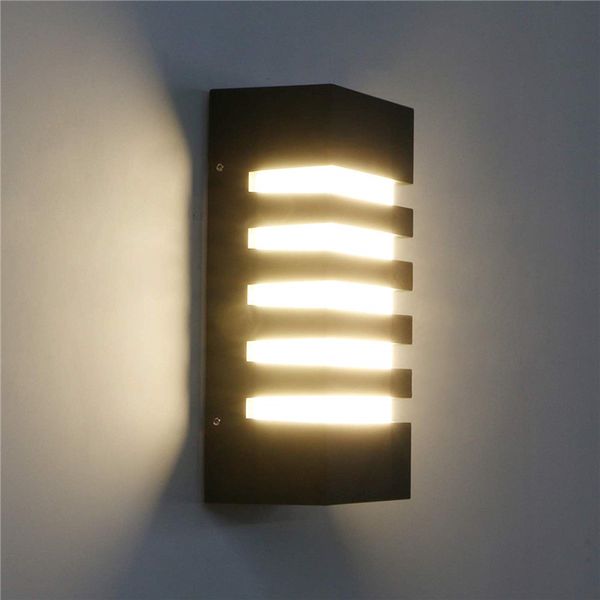 Applique Murale Extérieure 12W LED Étanche Appliques Murales Luminaire 3000K Lumière Chaude Moderne Bar Applique Murale pour Porche Couloir Éclairage Extérieur