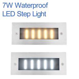 Buiten Wall Street Lights Modern 7W Inbouw Led Trap Lichtstapslichten AC85-265V Waterdichte hoek SCONCE GARDEN STREET LICHTING CRESTECH