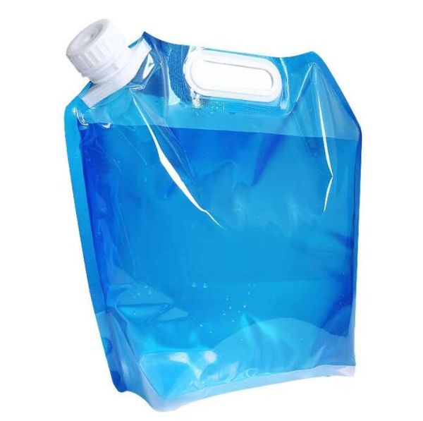 Vejiga de agua para exteriores, equipo de hidratación, portátil, para acampar, reutilizable, bolsa de agua de 5L, bolsas de almacenamiento de agua plegables para Picnic y barbacoa