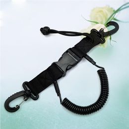 Buiten Water Sport Duikcamera Spring spoel Lanyard met clips Snelle release Buckle Swimming Diving Accessories