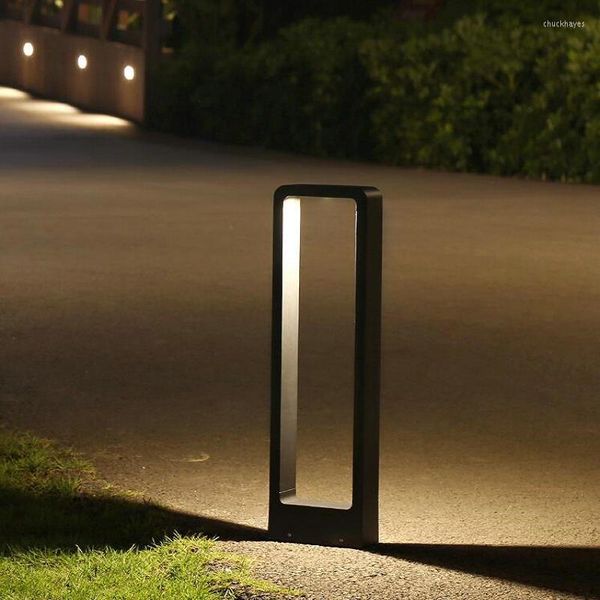 Extérieur étanche 10W LED pelouse lampe moderne en aluminium pilier jardin lumière Villa cour paysage éclairage bornes lampes