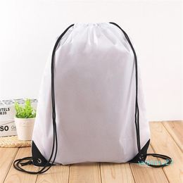 Borsa impermeabile da esterno Borsa con coulisse in nylon Zaino con cordino per donna Uomo Pacchetto di stoccaggio da viaggio Adolescenti B bbyPXB xmhyard1