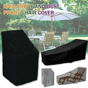 Couverture imperméable extérieure Meubles de jardin Chaise de pluie Protection de canapé Protection anti-poussière Polyester tissé pratique 211207