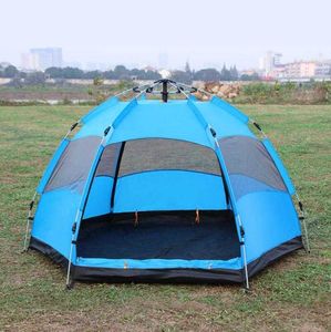 Tiendas de campaña para la familia de cuatro estaciones a prueba de agua al aire libre Winter Glamping Carpa de viaje emergente automática plegable con puerta de mosquitera 5-8 personas Refugio con dosel de sombra