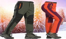 Pantalon de randonnée imperméable en plein air Men d'hiver Femmes pantalons softhell Fleep chaud Camping Cycling Pant surdimensionné 40572689083668