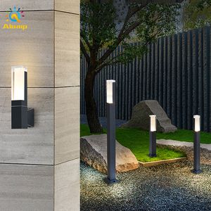 Lampes de pelouse LED étanche d'extérieur, lumière de jardin 14W, appliques murales en aluminium, lampe à Double tête pour éclairage de cour de parc