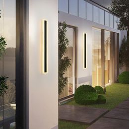 Outdoor Waterdichte lange strip LED Wall Lamp Villa Corridor Aisle verlichtingomgeving Achtergrond Simple Weder verbrouwende decoratie