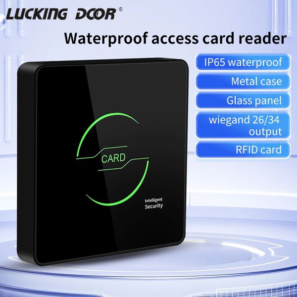 Lector de tarjetas RFID con Control de acceso de Metal resistente al agua para exteriores, 125KHZ, formato WG2634, proximidad sin contacto para controlador Wiegand 240123