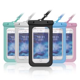 Étuis de téléphone étanches en plein air sac avec lanière PVC plage étanche sac pour iPhone11 12 13 14 Pro Samsung S10