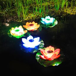 Outdoor Waterdichte vijver Water Float Light Solar Energy Lotus Lamp Solar Lamp Villa Courtyard Wish Lotus Lamp