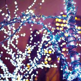 Luces de cuerda LED solar al aire libre, luces de hadas de hadas de navidad luces de árboles de árboles de boda jardín de árboles de Navidad