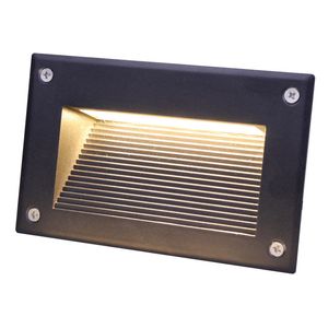 Lámpara subterránea impermeable al aire libre 5W Led Luz de paso de escalera Empotrada en la pared Iluminación de esquina Footlight para escalera de camino de paisaje 85-265V DC12V