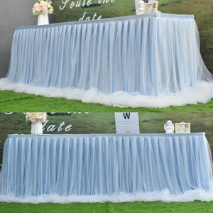 Outdoor bruiloft decoratie tafelkleed tafelrok DIY wolken dweilen verjaardag 231225