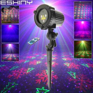 Outdoor WF RG/RGB Laser Static Stars Snowflake Projector Landschap Kerstmis Tuin Licht Party Huis Wall Tree DJ Effect Z16N6 HKD230812