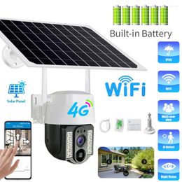 Cámara con tarjeta Sim Wifi/4G para exteriores, Mini Panel Solar, vigilancia de seguridad, protección inalámbrica CCTV V380 Pro