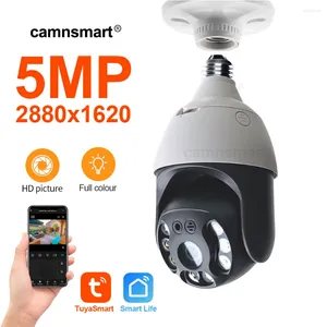 Outdoor Wifi Camera Zoom Secur CAM PTZ Dome Snelheid Lamp Socket Smart Home YCC365PLUS TUYA APP Bewegingsdetectie Twee weg Talk