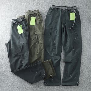 Vêtements de travail pour hommes imperméables à l'épreuve du vent extérieur pantalon de tube à tube droit multi-poche Trekking équipement de chasse pantalon ceinture 230211