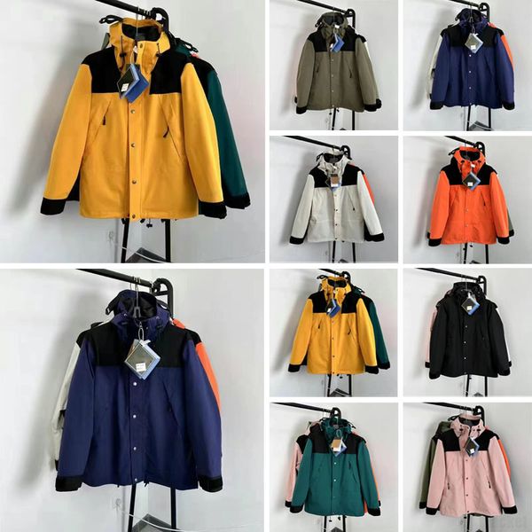 Estilo de chaqueta de invierno al aire libre para hombres, mujeres, rompevientos, abrigo norte, abrigos de diseñador, mangas largas, cara de moda, chaquetas con letras impresas, ropa exterior 5X