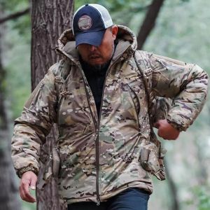 Outdoor winterjassen Tactische camouflage Verdikte polaire kou Warm houden Kleding Trek Wandelen Camping Windjacks