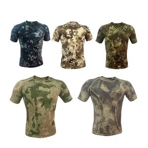 Airsoft Gear T Shirt Jungle Hunting Woodland Shooting Shirt Battle Dress Uniform Combat BDU Kleding Tactisch Hoog Elastisch Camouflage No05-101