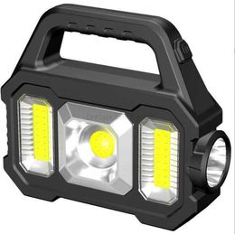 outdoor werklamp oplaadbare handheld led zoeklichten Super Bright spotlight LED COB zaklamp Draagbare lantaarns Voor Outdoor Camping Wandelen Jagen