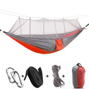 Buitenshuis Hangmat Camping Tent Nylon Dubbele tenten Ultra-licht gemakkelijk te dragen kamp in de luchts 47 6HC E2