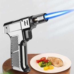 Encendedor de Gas para exteriores, a prueba de viento, para barbacoa, cocina, antorcha de chorro, capacidad de turbina, PISTOLA DE PULVERIZACIÓN, joyería, soldadura de Metal