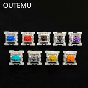 Commutateur Outemu commutateur de clavier mécanique 3Pin Clicky commutateurs silencieux tactiles linéaires RGB LED SMD jeu Compatible avec le commutateur MX