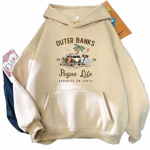 Outer Banks Pogue Life Graphic Print Autumn Winter Plus Size Hoodie Women Aesthetic Sweatshirts vrouwelijke Kpop -stijl Sudaderas 21SP#