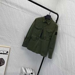 Vêtements d'extérieur Designer Badges Zipper Shirt Veste Style Lâche Printemps Automne Mens Top Oxford Respirant Portable High Street Stones Island Vêtements Jacke Cp 2 GP9X