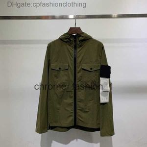 Prendas de abrigo Insignias de diseñador Camisa con cremallera Chaqueta Estilo suelto Primavera Otoño Hombres Top Oxford Transpirable Portátil High Street Stones Island Ropa Jacke CT8S