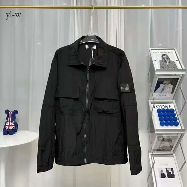 Vêtements d'extérieur Designer Badges Zipper Chemise Veste Lâche Style Printemps Automne Hommes Top Oxford Respirant Portable High Street Stones Rock Island Vêtements Jacke 9927