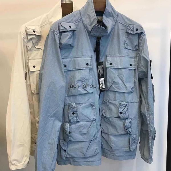 Vêtements d'extérieur Designer Badges Zipper Shirt Veste Style Lâche Printemps Automne Mens Top Oxford Respirant Portable High Street Stones Island Vêtements Jacke Cp 1TAL